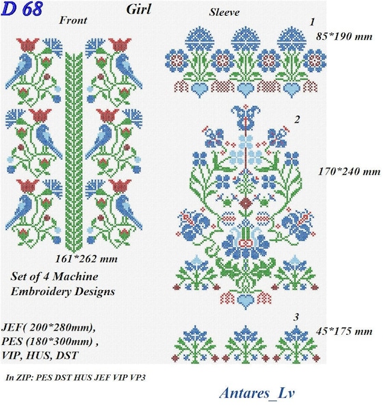 Ukrainian Embroidery Pattern Slavic Machine Embroidery Etsy