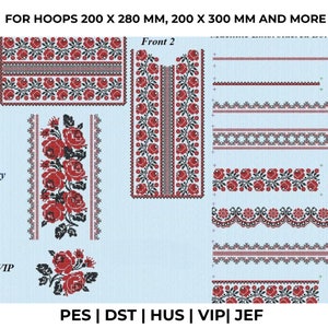 embroidery for blouse, Set of 12 embroidery designs, dress embroidery design, Machine embroidery design, Ukrainian embroidery, vyshyvanka