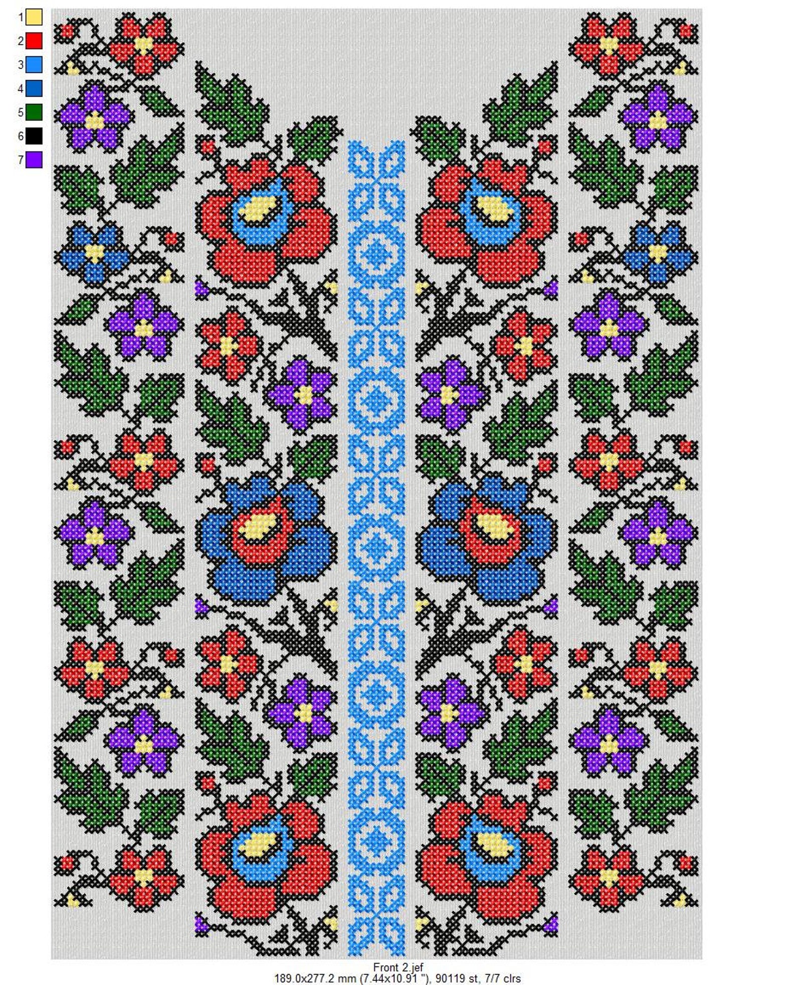 Slavic Embroidery Machine Embroidery Folk Ornament Cross Etsy