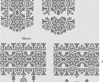 Embroidery set for couple, cross stitch machine embroidery design, folk embroidery, slavic embroidery, ukrainian embroidery