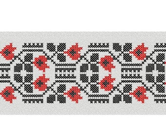 10 folk embroidery designs set, Ukrainian embroidery design to create Vyshyvanka, Slavic shirt or Folk dress, cross stitch