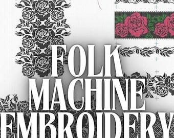 embroidery design to create folk costume, slavic embroidered shirt or vyshyvanka
