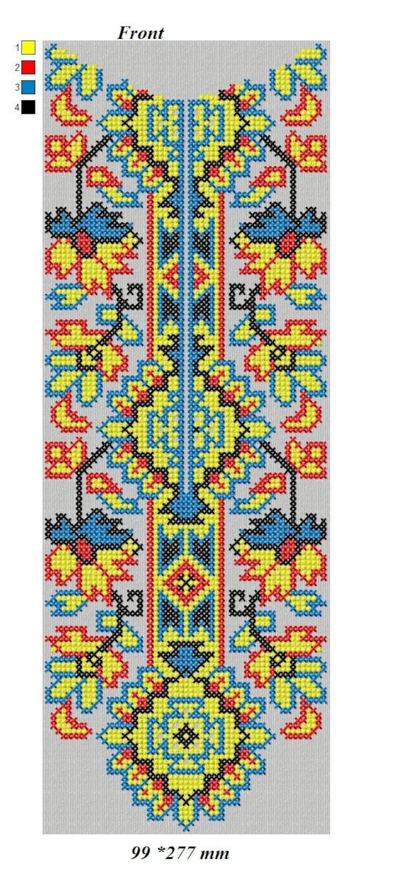 Traditional Ukrainian Cross Stitch Embroidery Pattern to Etsy