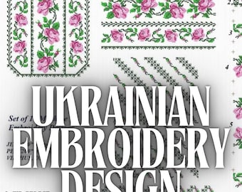 Ukrainian embroidery design, Slavic cross stitch, folk embroidery, vyshyvanka pattern, vyshyvanka embroidery design