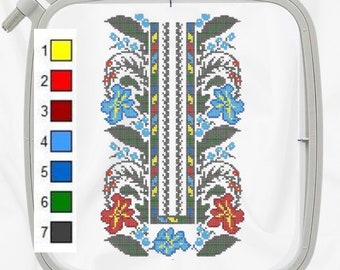 Ukrainian embroidery, folk embroidery, Slavic, vyshyvanka embroidery, cross stitch embroidery design