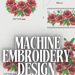 Traditional embroidery, Ukraine cross stitch folk machine embroidery, set of 4 embroidery patterns to create Woman Slavic blouse