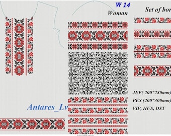 machine cross stitch vyshyvanka, Set of 8  folk embroidery design, pattern machine embroidery ukraine