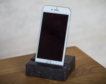 Belgian Blue stone phone, tablet stand