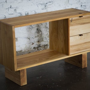 Cherry-en As Massief hout moderne kast afbeelding 3