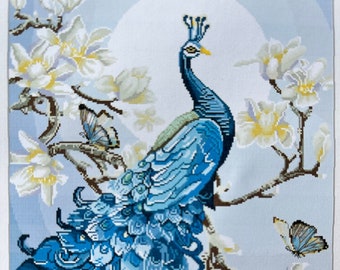 Cross Stitch Kit Peacock Large