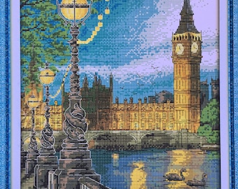Cross Stitch Kit London Big Ben and the Houses of Parliament