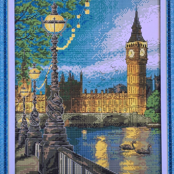 Cross Stitch Kit London Big Ben and the Houses of Parliament