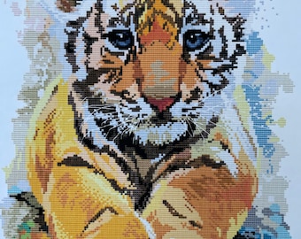 Cross Stitch Kit Baby Tiger