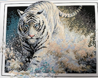 Cross Stitch Kit White Tiger