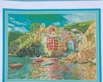 Cross Stitch Kit Seaside Lakeside Village