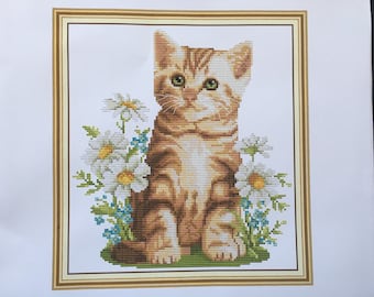 Cross stitch kit cat