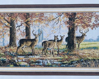 Cross Stitch Kit Deers in Oak