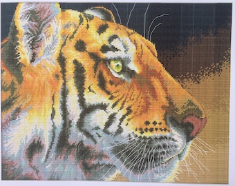 Cross Stitch Kit Tiger Face