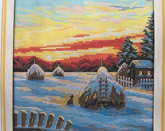 Cross Stitch Kit Winter Field