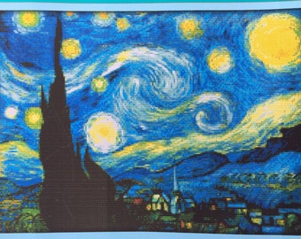 Cross stitch kit Van Gogh Starry Night