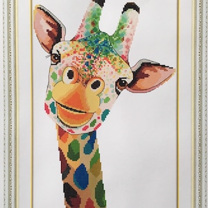 Kit de punto de cruz de jirafa