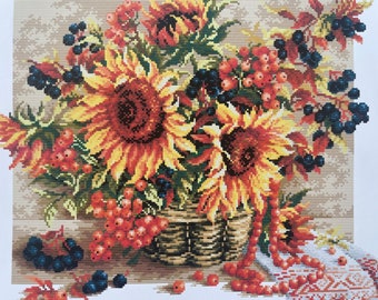 Cross Stitch Kit Sunflower Berry