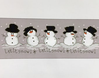 Cross Stitch Kit 5 Christmas Snowmen