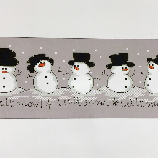 Cross Stitch Kit 5 Christmas Snowmen
