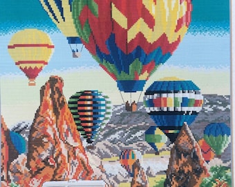 Cross Stitch Kit Colourful Hot Air Balloons