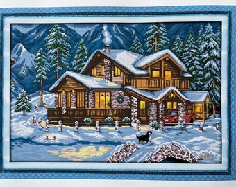 Cross Stitch Kit Winter House 2