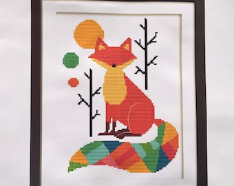 Instant Download - Cross Stitch Pattern - Fox