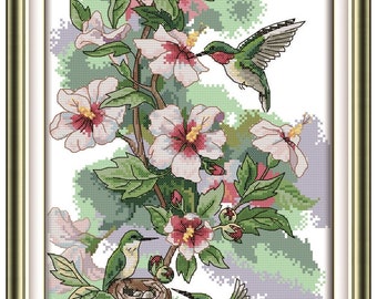 Cross Stitch Pattern Hummingbirds