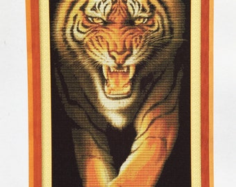 Cross stitch kit big cat Tiger