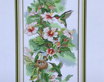 Cross Stitch Kit Hummingbird Bird