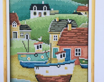 Cross Stitch Kit Boats