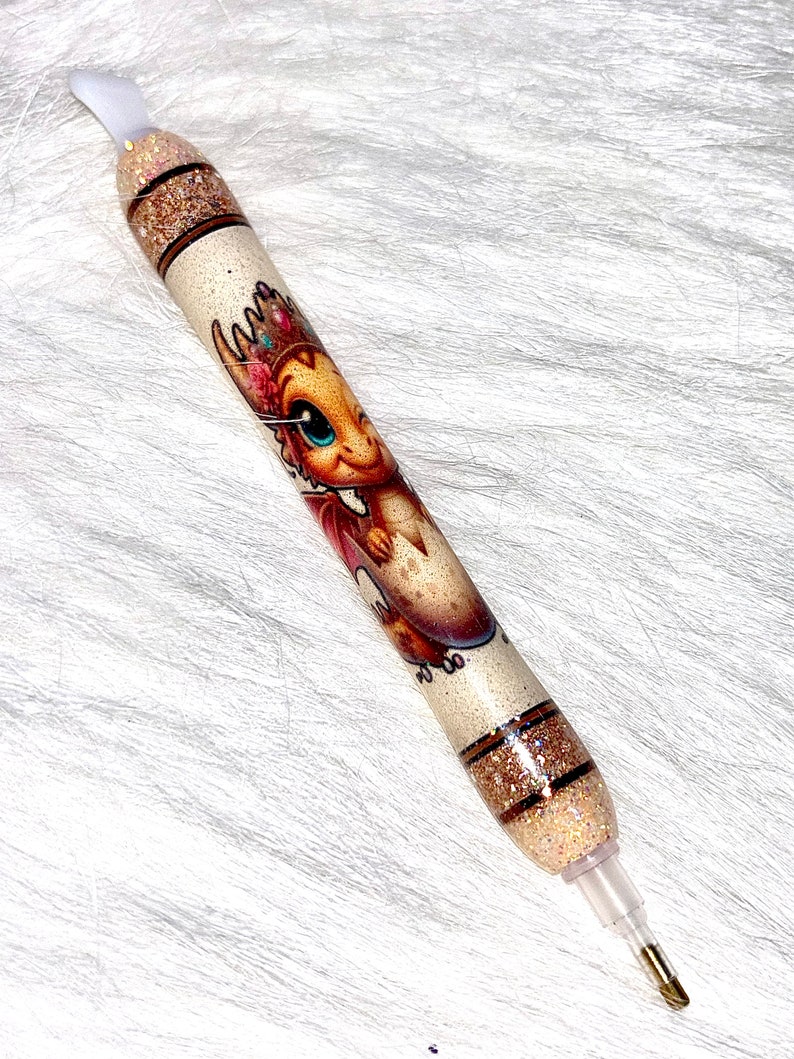 Vintage Baby Dragon Diamond Painting Penthis Design Can Be Done on Pick Me up Pen, Ink Pen
