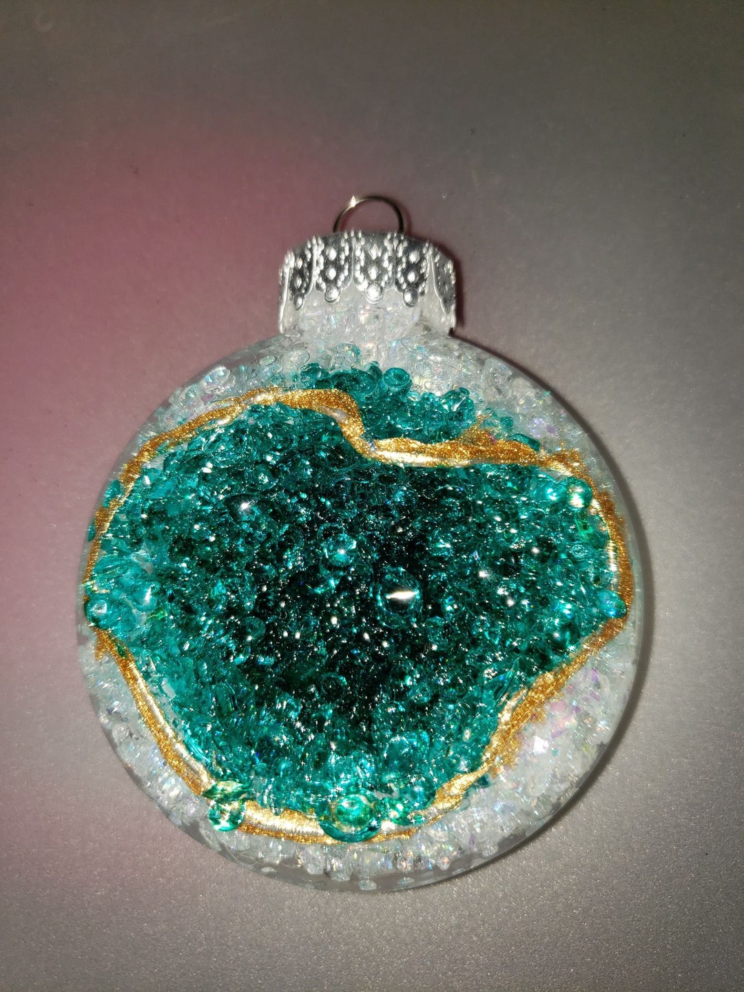 Handmade Geode Christmas Ornament - Etsy
