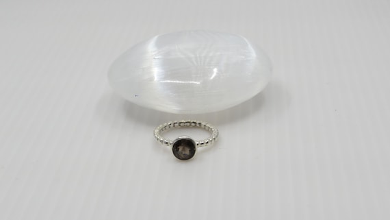 Handmade Smokey Quartz ring set in a sterling silver setting