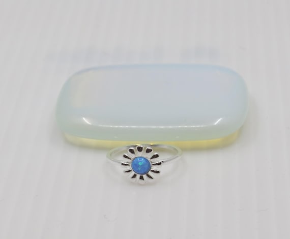 Handmade Sterling Silver Blue Opal Ring