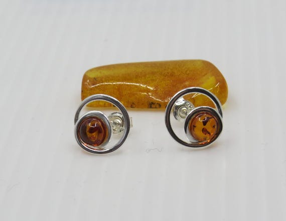 Handmade Baltic Amber Studs