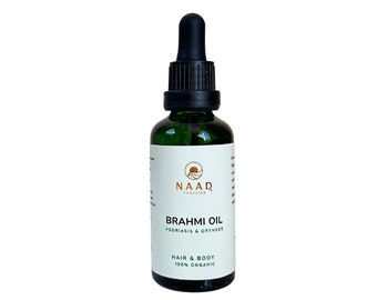 Organic Cold-Pressed Brahmi Hair Oil - For Dry Scalp & Dandruff