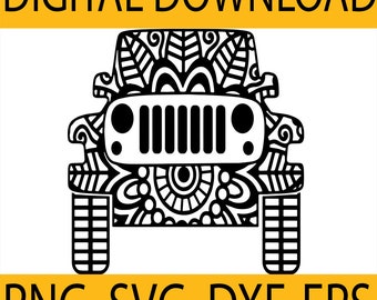 Download Zentangle Jeep Etsy