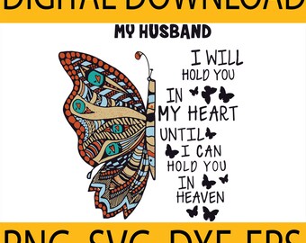 My Husband In Heaven Svg Etsy