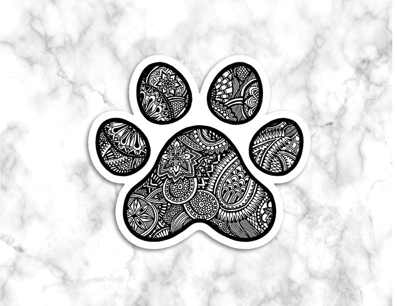 Paw Print Sticker, Cute Stickers, Water Bottle Sticker, Laptop Sticker ...