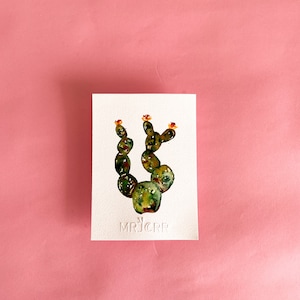 Peinture aquarelle originale cactus , pour décoration murale