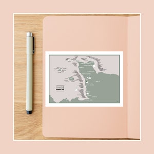 Carte postale Plages de la Manche  , Illustration 10x15cm pour décoration murale