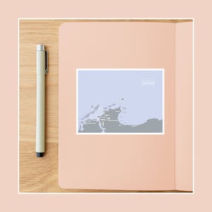 Carte postale Plages d’Ille et vilaine , Illustration 10x15cm pour décoration murale