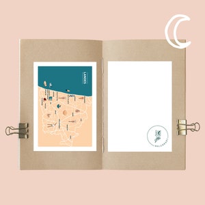 Carte postale Au coeur des Landes, illustration 10x15cm pour décoration murale image 2