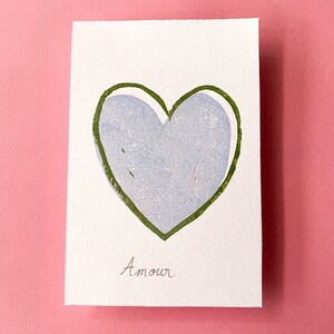 Gravure coeur amour, carte postale pour décoration murale