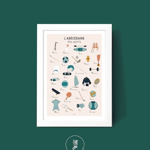 Poster sportivo ABC, poster illustrativo A3 A4 per la decorazione murale